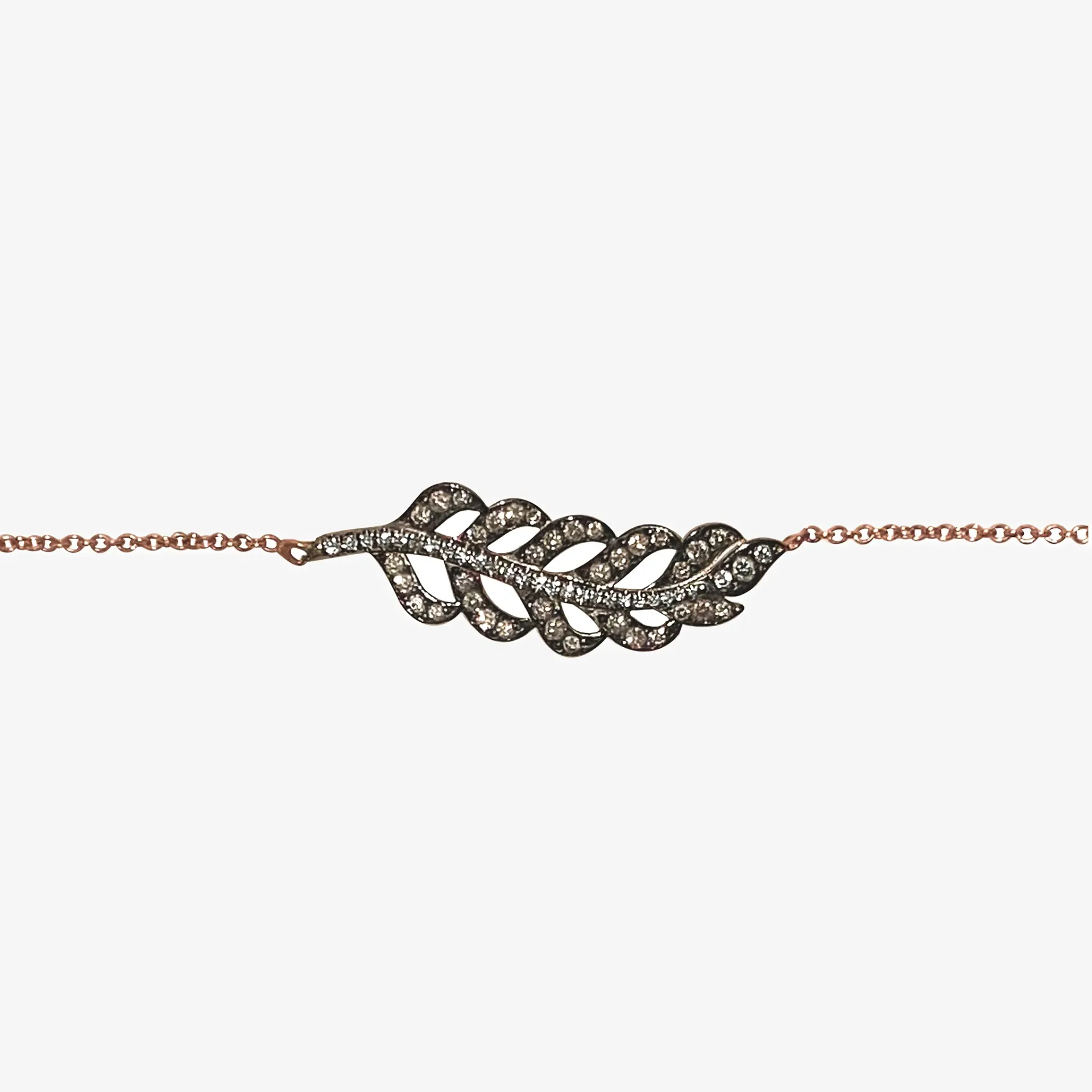 [CFDAB-B-GR-DIWIT-17-10021] Bracelet feather 