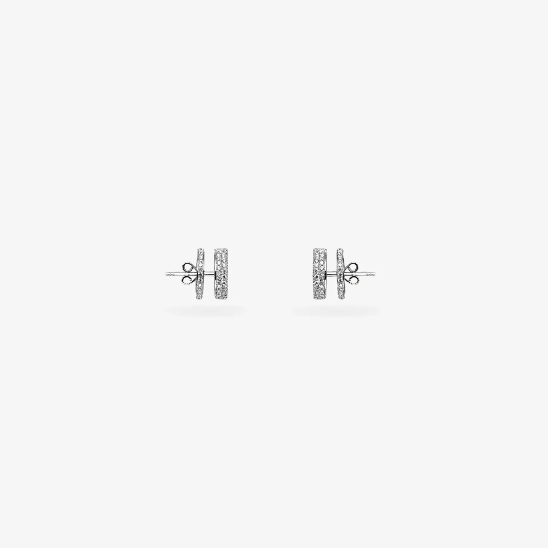  Earring stud disc pave 