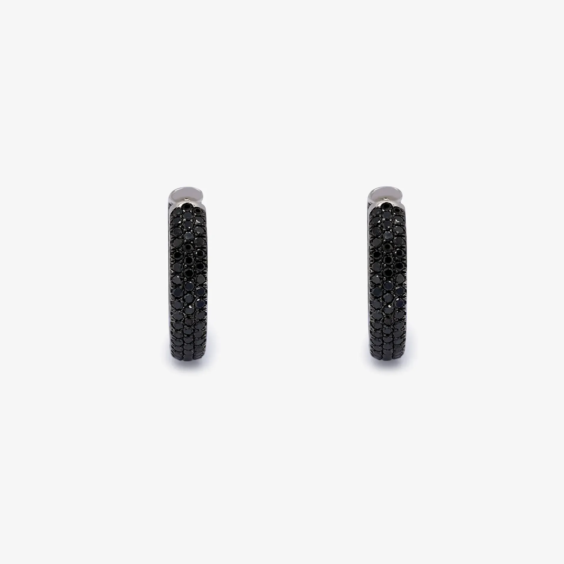 [CFDAB-E-GW-DIBLK-2.5-10013] Earring hoop pave
