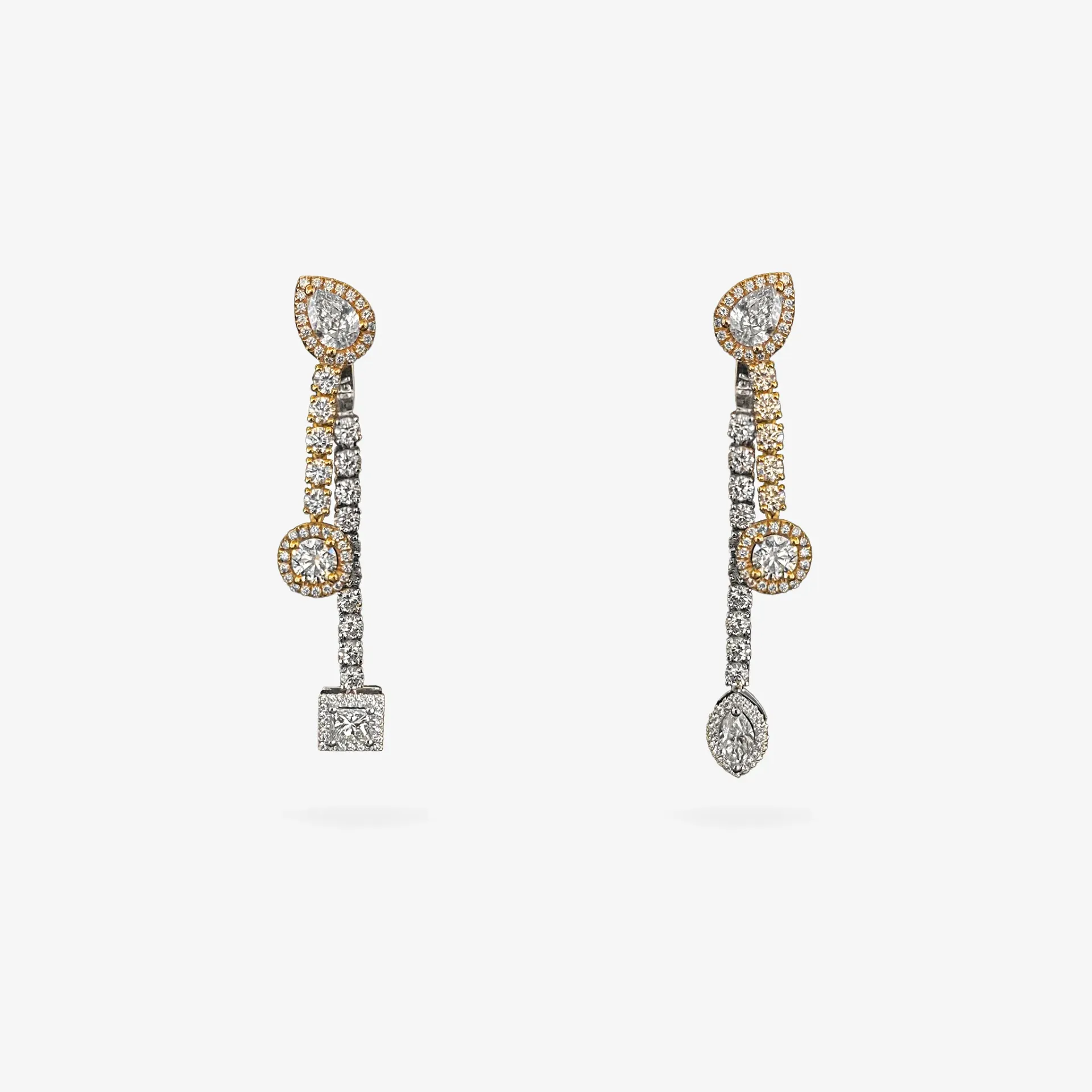 [CFDAB-E-GM-DIWIT-4.5-10017] Earring dangle different shape 