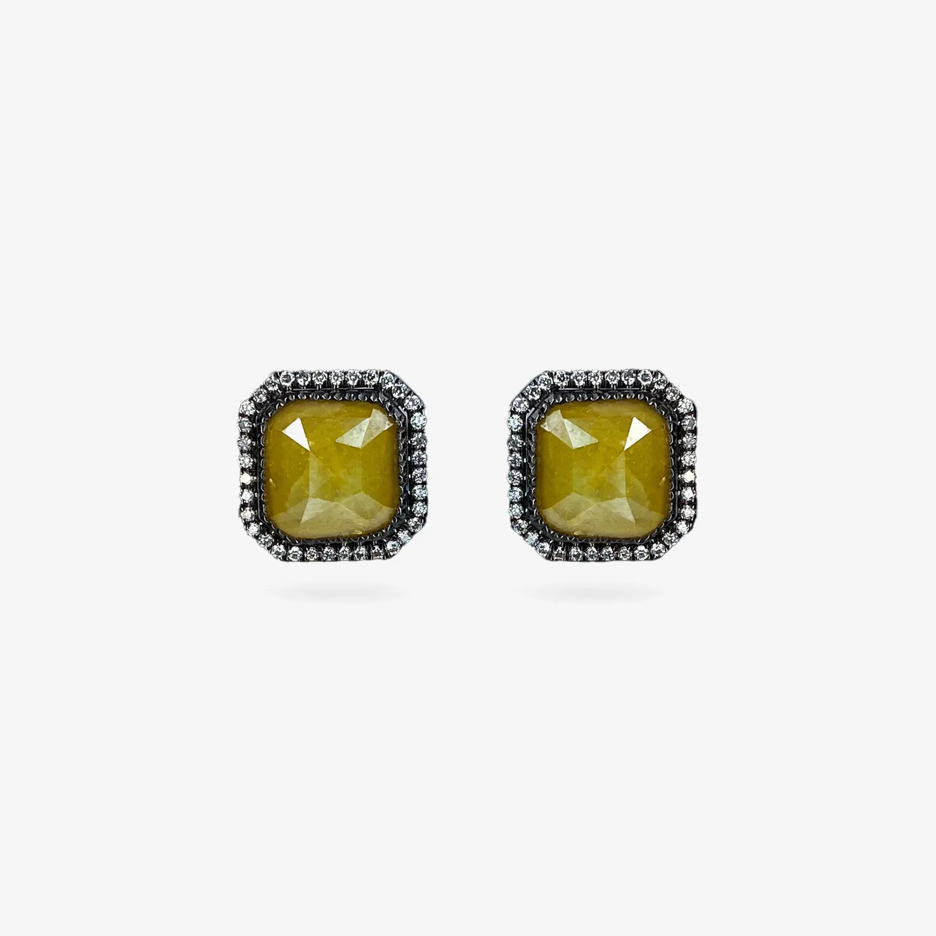 Earring asscher rose cut