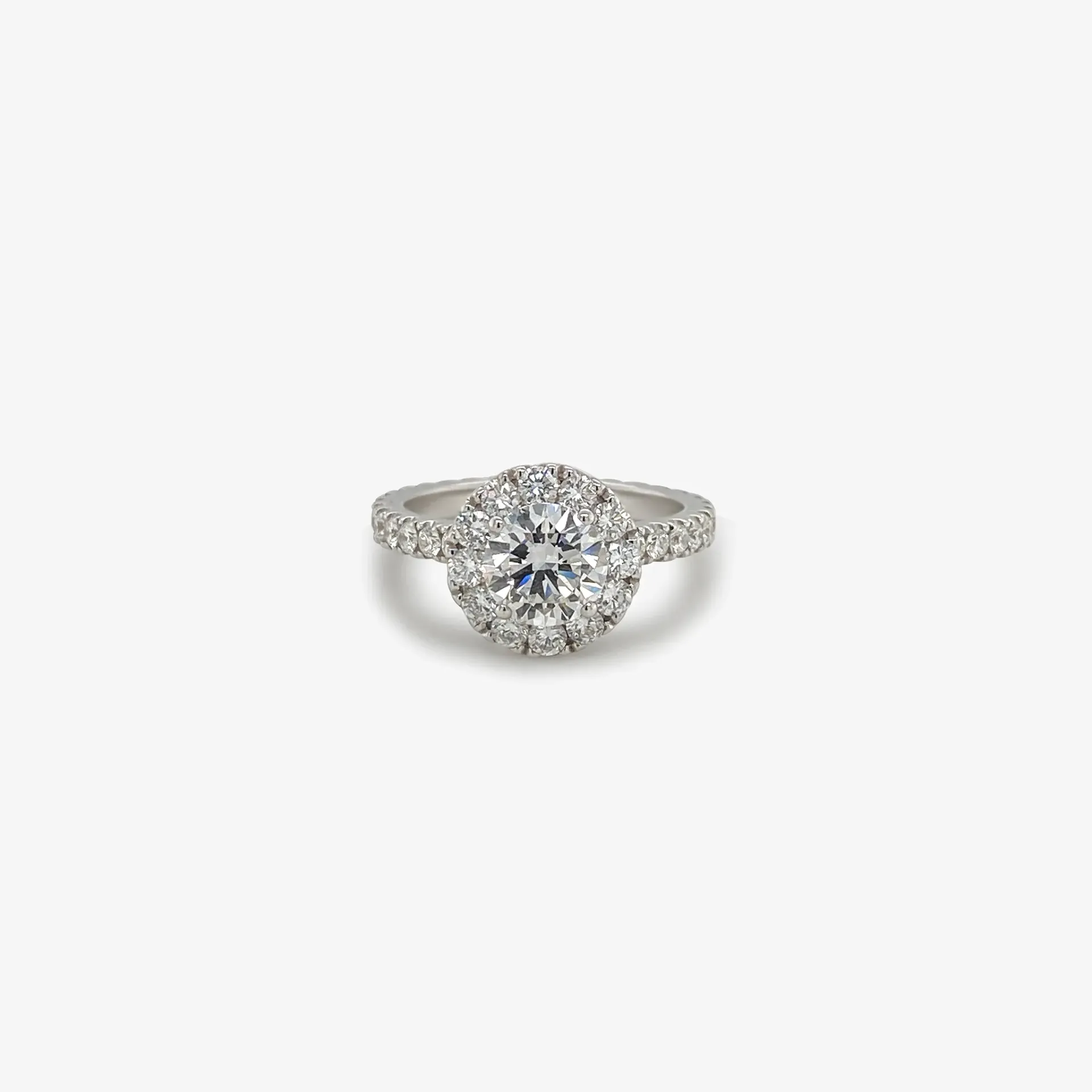Ring solitaire round brilliant 1.07ct 